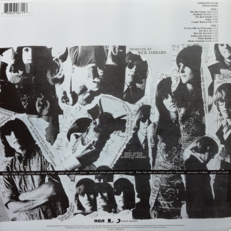 Вінілова платівка  Jefferson Airplane - Surrealistic Pillow (Vinyl, LP, Album, Reissue, Remastered, Repress, Stereo)