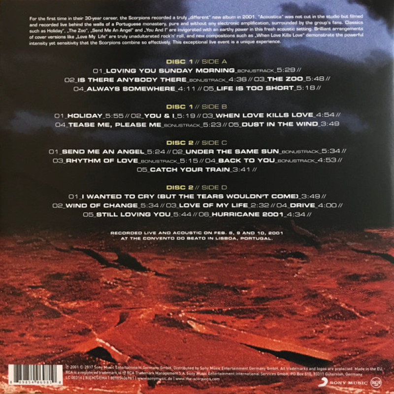 Вінілова платівка  Scorpions - Acoustica (Vinyl, LP, Album, Reissue)