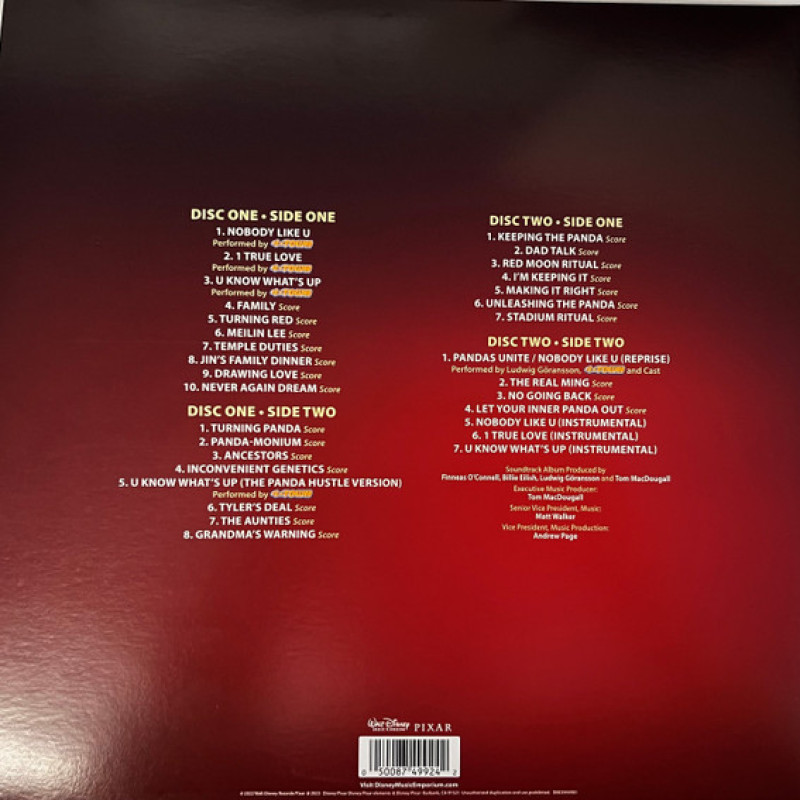 Ludwig Göransson, 4*Town - Turning Red (Original Motion Picture Soundtrack) (US 27 Jan 2023)
