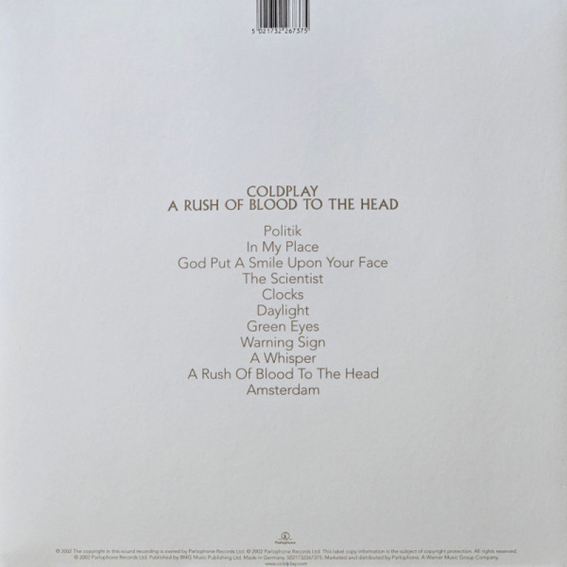 Coldplay - A Rush Of Blood To The Head (Worldwide 13 Sep 2024)