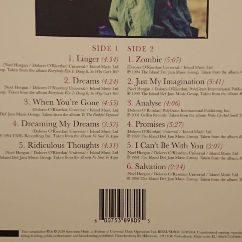 Вінілова платівка  The Cranberries - Dreams: The Collection (Vinyl, LP, Compilation, Reissue)
