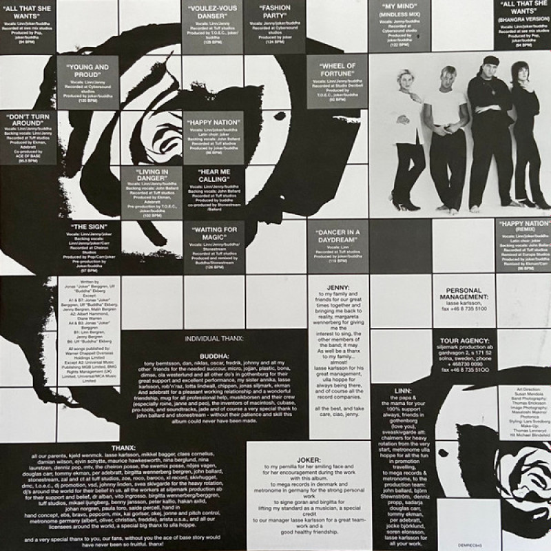 Ace Of Base - Happy Nation (U.S. Version) (Europe 11 Dec 2020)