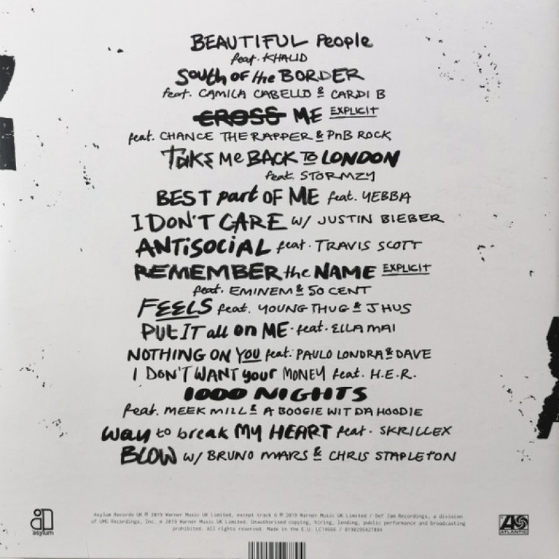 Вінілова платівка  Ed Sheeran - No.6 Collaborations Project (Vinyl, LP, 45 RPM, Album)