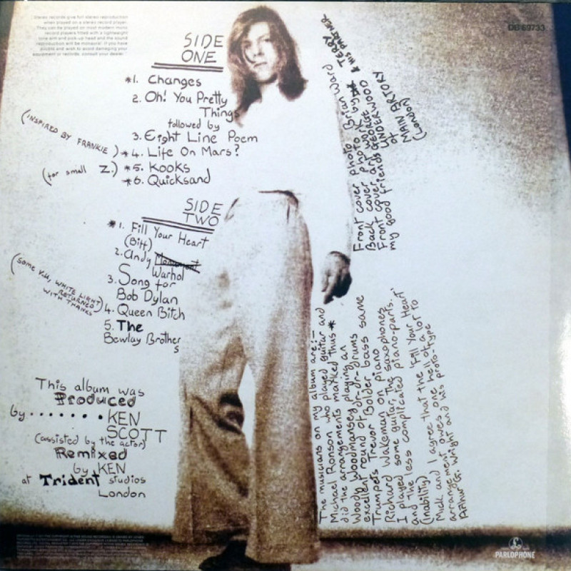 Вінілова платівка  David Bowie - Hunky Dory (Vinyl, LP, Album, Reissue, Remastered, Stereo)