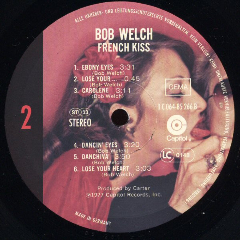 Bob Welch - French Kiss (Germany 1977)