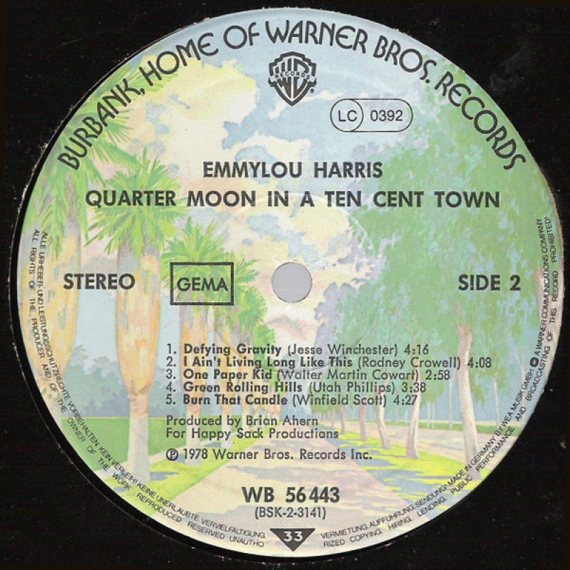 Emmylou Harris - Quarter Moon In A Ten Cent Town (Germany 1978)