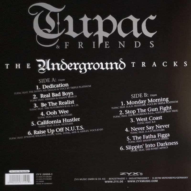 Вінілова платівка  2Pac - Tupac & Friends - The Underground Tracks (Vinyl, LP, Compilation)