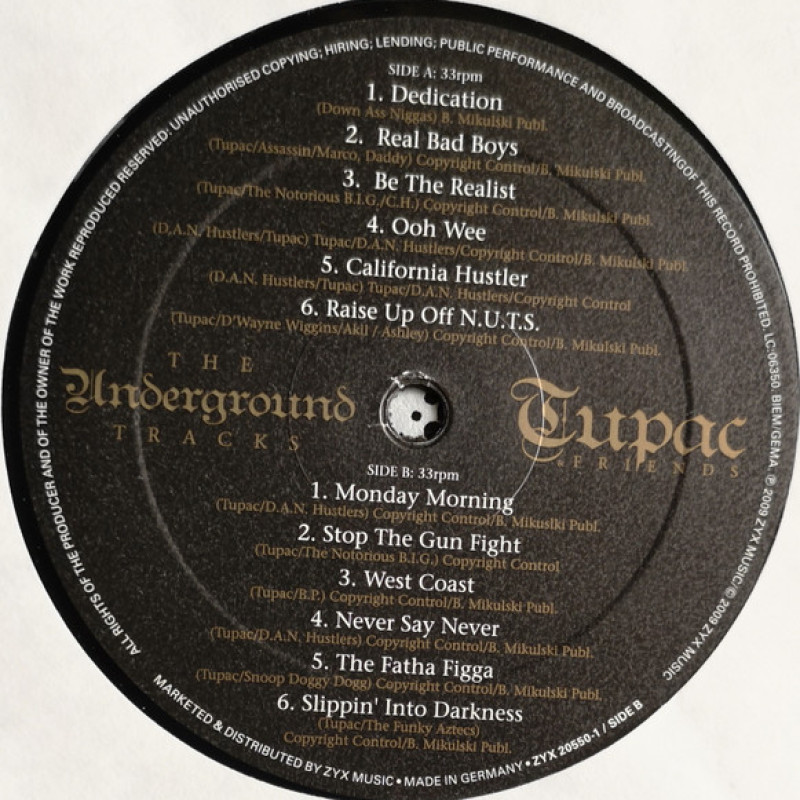 Вінілова платівка  2Pac - Tupac & Friends - The Underground Tracks (Vinyl, LP, Compilation)