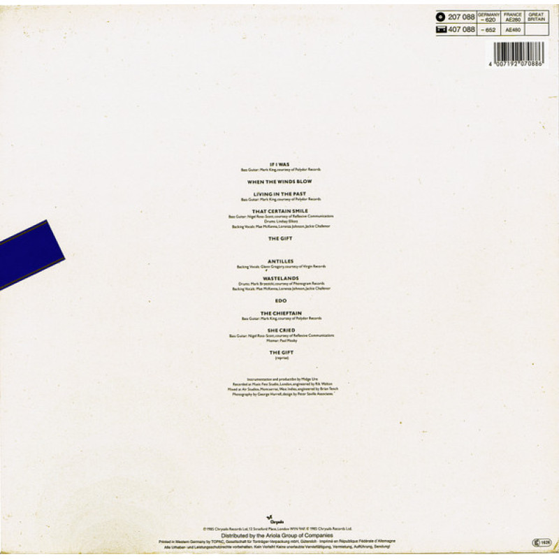 Midge Ure - The Gift (Europe 1985)