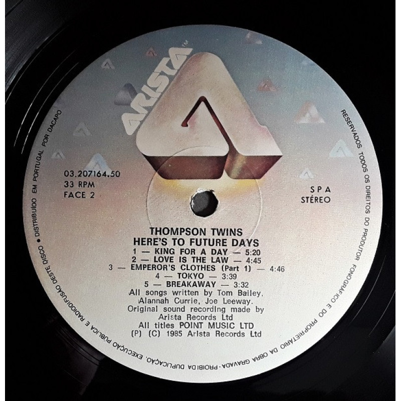 Thompson Twins - Here's To Future Days (Portugal 1985)