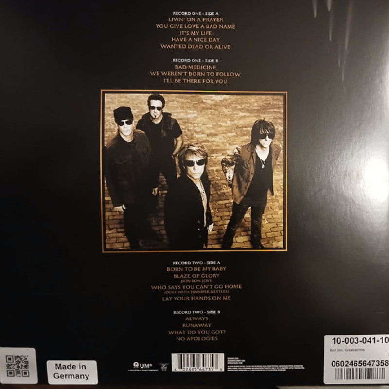 Вінілова платівка  Bon Jovi - Greatest Hits (Vinyl, LP, Compilation, Reissue)