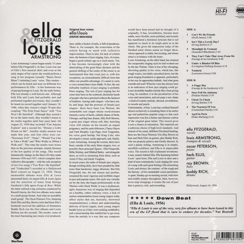 Вінілова платівка  Ella Fitzgerald & Louis Armstrong - Ella & Louis (Vinyl, LP, Album, Reissue)