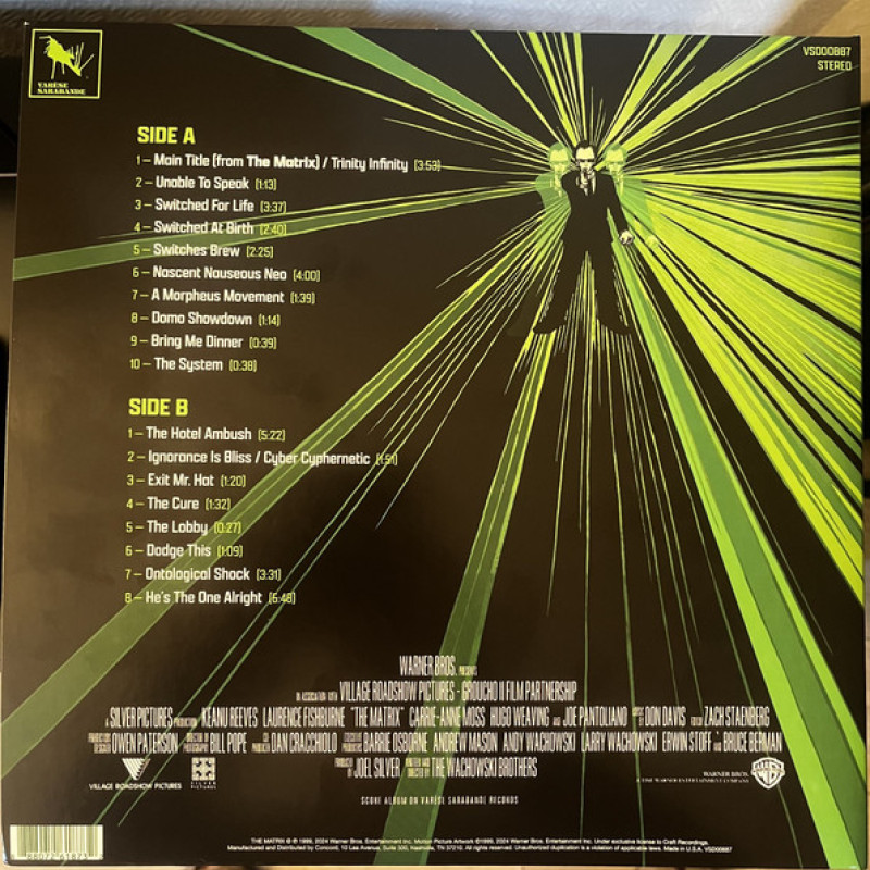 Вінілова платівка  Don Davis (4) - The Matrix  (Vinyl, LP, Album, Limited Edition, Reissue, Stereo)