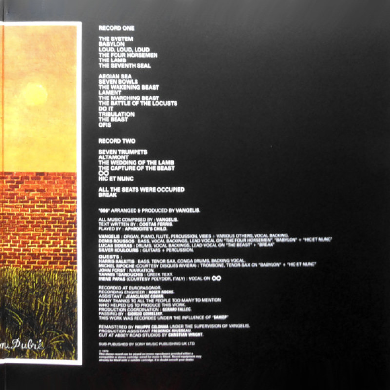Вінілова платівка  Aphrodite's Child - 666 (The Apocalypse Of John 13/18)  (Vinyl, LP, Album, Reissue, Remastered)