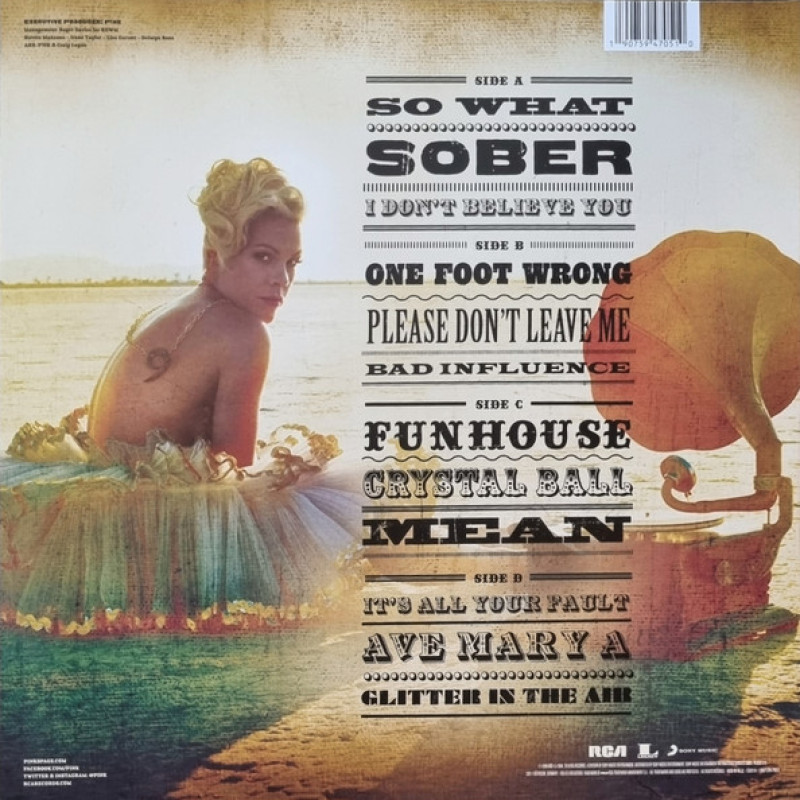 Вінілова платівка  P!NK - Funhouse (Vinyl, LP, Album, Reissue)
