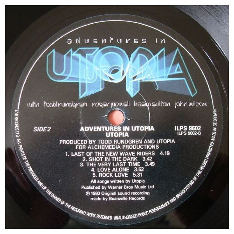 Utopia - Adventures In Utopia (UK Jan 1980)
