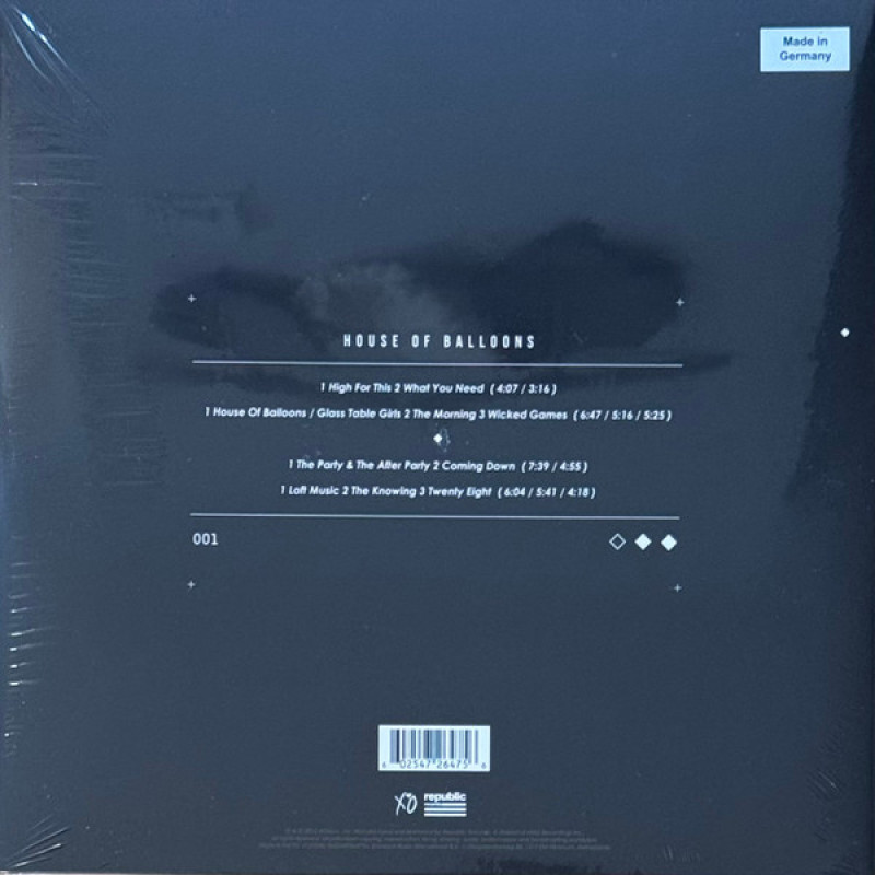 Вінілова платівка  The Weeknd - House Of Balloons (Vinyl, LP, Mixtape, Reissue)