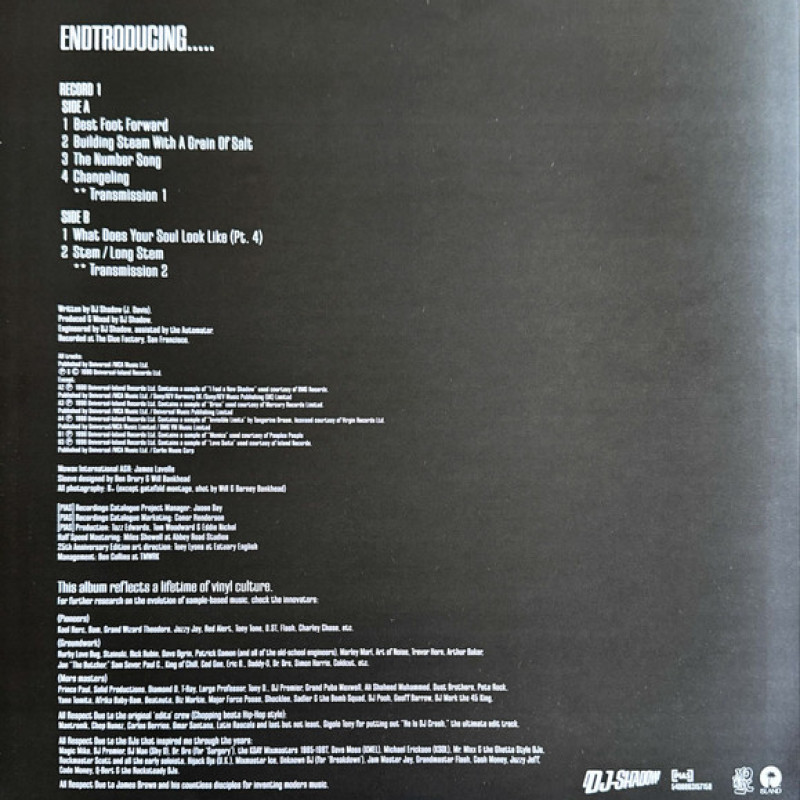 Вінілова платівка  DJ Shadow - Endtroducing..... (Vinyl, LP, Album, Reissue, Remastered, Repress)