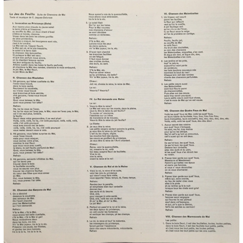 Emile Jaques-Dalcroze - Le Jeu Du Feuillu (Switzerland 1967)