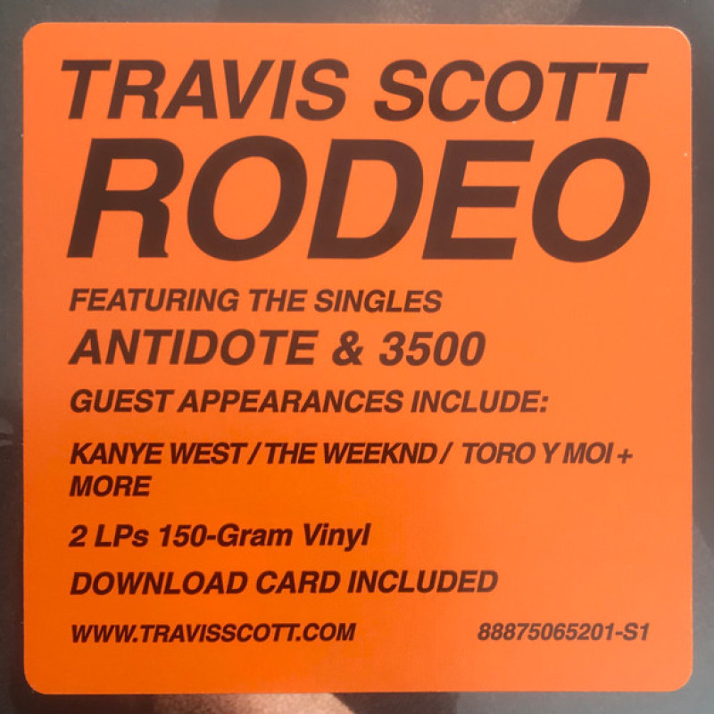 Вінілова платівка  Travis Scott (2) - Rodeo (Vinyl, LP, Album, Repress)