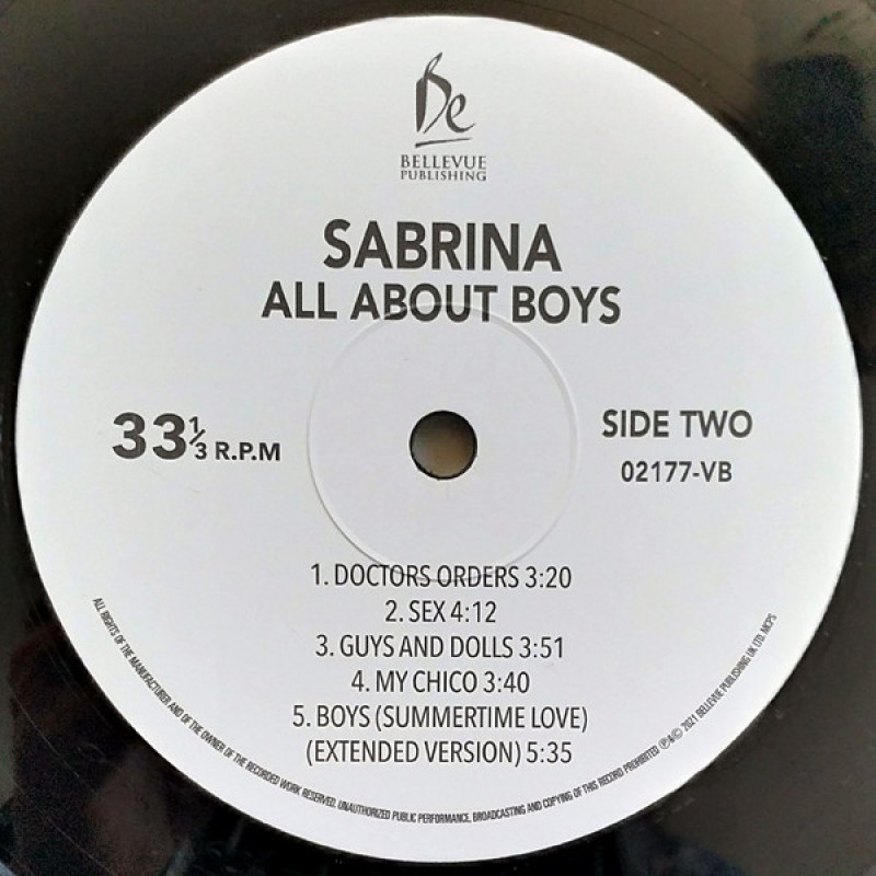 Вінілова платівка  Sabrina - All About Boys (Vinyl, LP, Compilation)