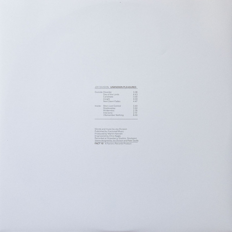 Joy Division - Unknown Pleasures (Europe 26 Jun 2015)