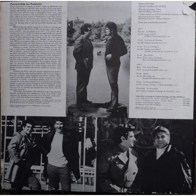 Placido Domingo / Sherrill Milnes - Great Operatic Duets (US 1971)