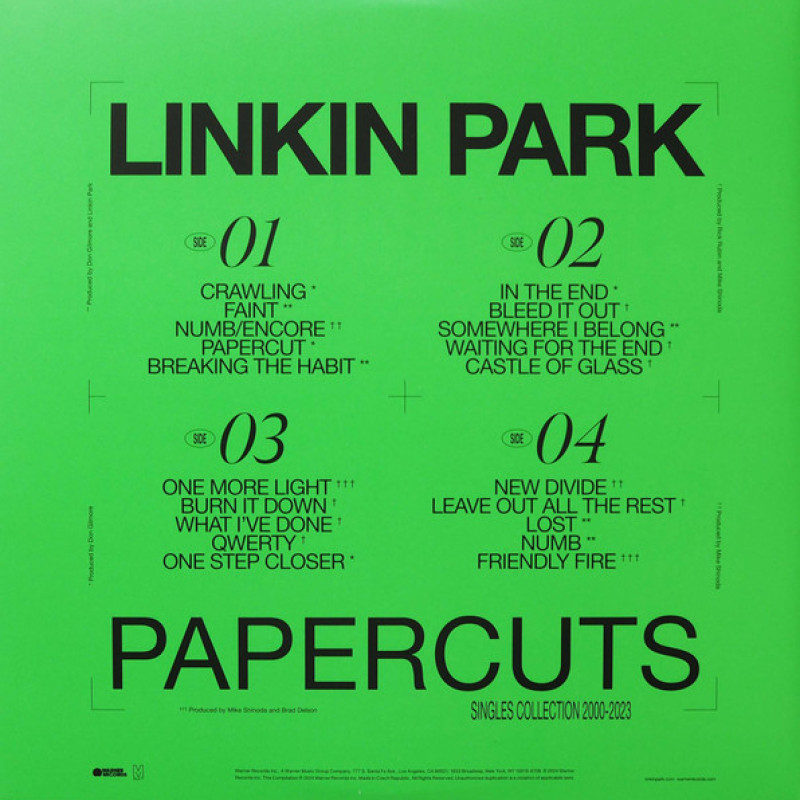 Вінілова платівка  Linkin Park - Papercuts (Vinyl, LP, Album, Compilation)