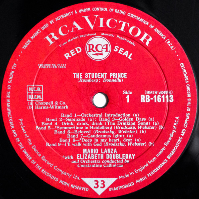 Mario Lanza - The Student Prince And The Great Caruso (UK 1958)