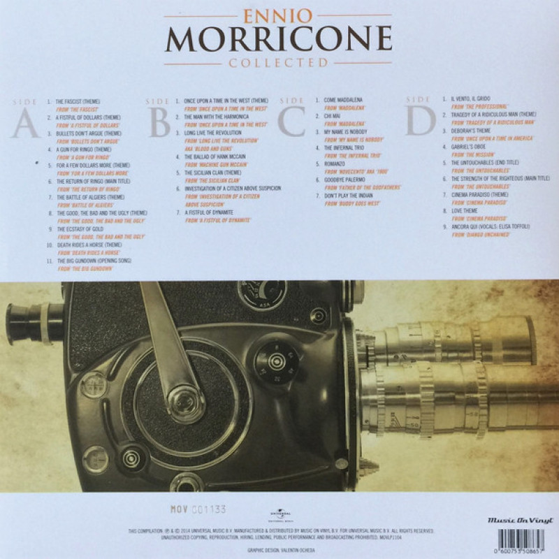 Вінілова платівка  Ennio Morricone - Ennio Morricone Collected (Vinyl, LP, Compilation, Limited Edition, Numbered, Repress)
