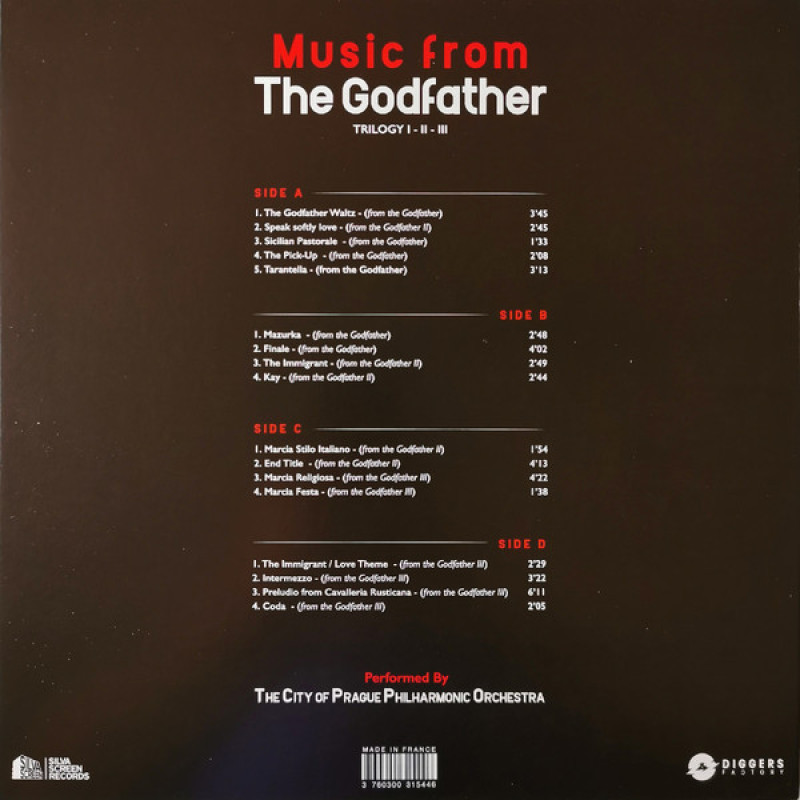 Вінілова платівка  The City of Prague Philharmonic Orchestra - Music From The Godfather - Trilogy I - II - III (Vinyl, LP, Album)
