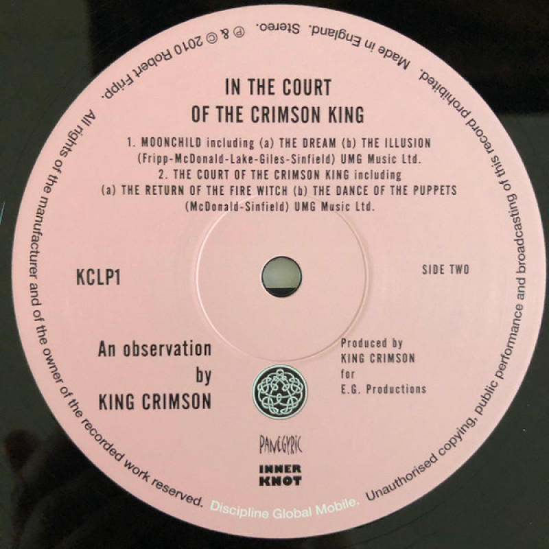 King Crimson - In The Court Of The Crimson King (UK, Europe & US 2018)