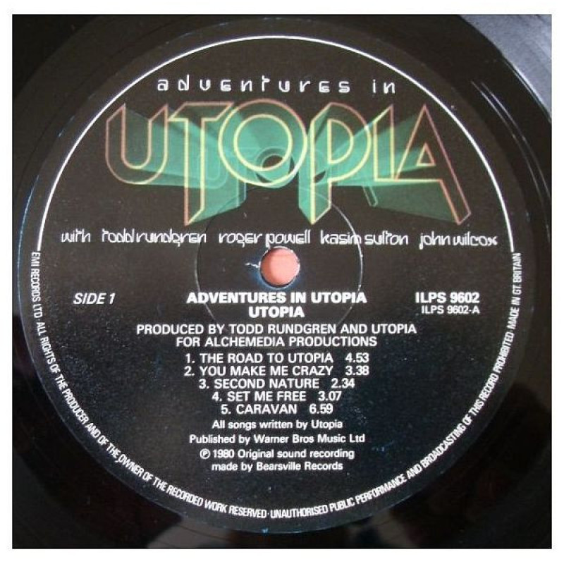 Utopia - Adventures In Utopia (UK Jan 1980)