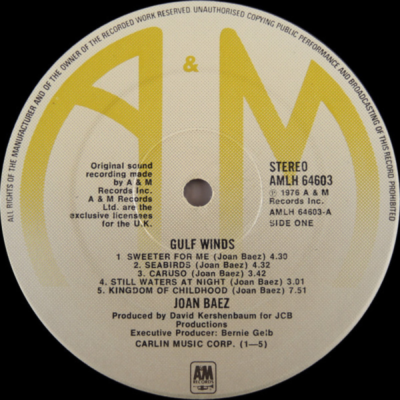 Joan Baez - Gulf Winds (UK 1976)