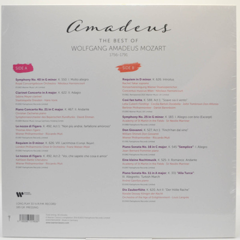 Вінілова платівка  Wolfgang Amadeus Mozart - Amadeus: The Best Of Mozart (Vinyl, LP, Compilation)
