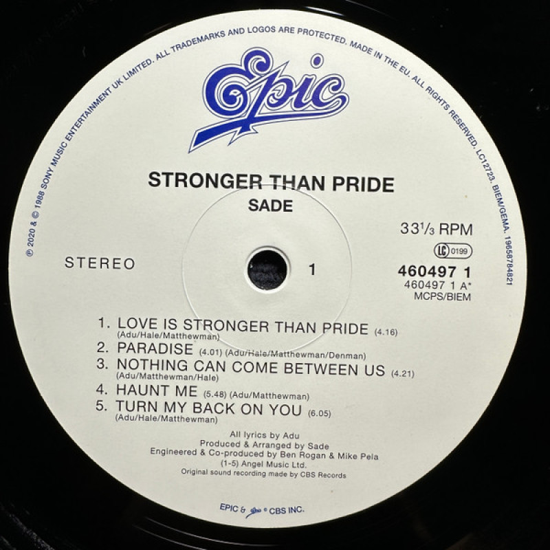 Sade - Stronger Than Pride (Europe 21 Jun 2024)