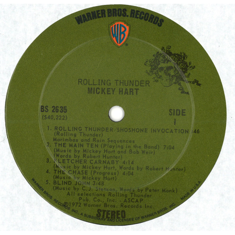 Mickey Hart – Rolling Thunder (US 1972)