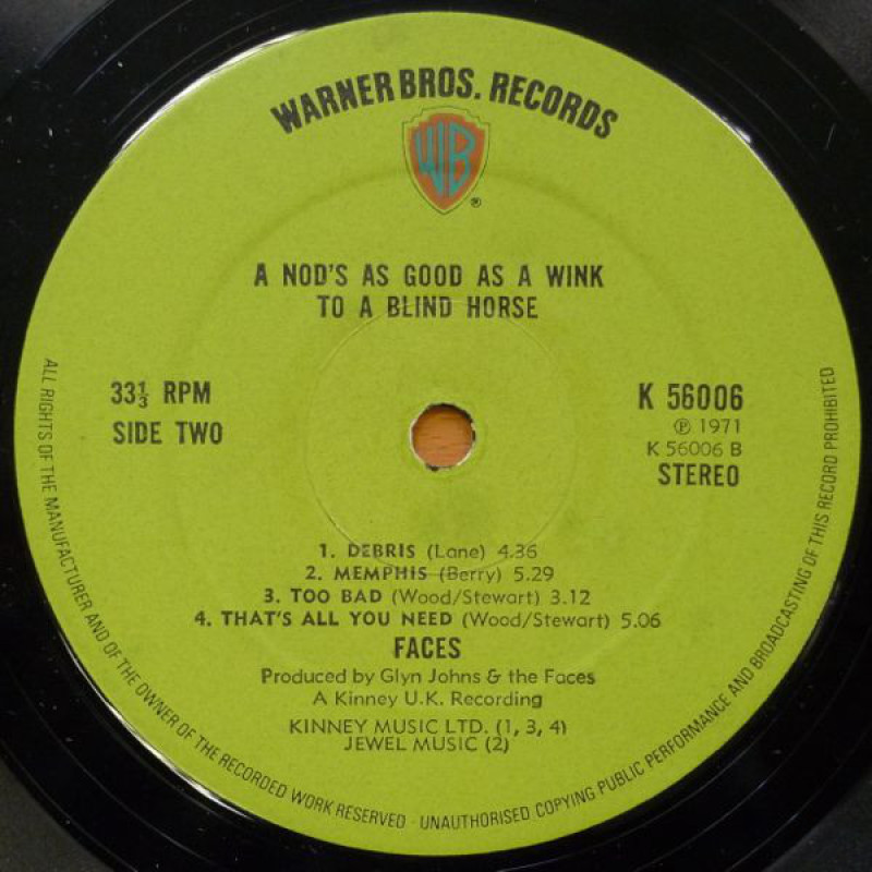 Faces - A Nod's As Good As A Wink...To A Blind Horse (UK 10 Dec 1971)